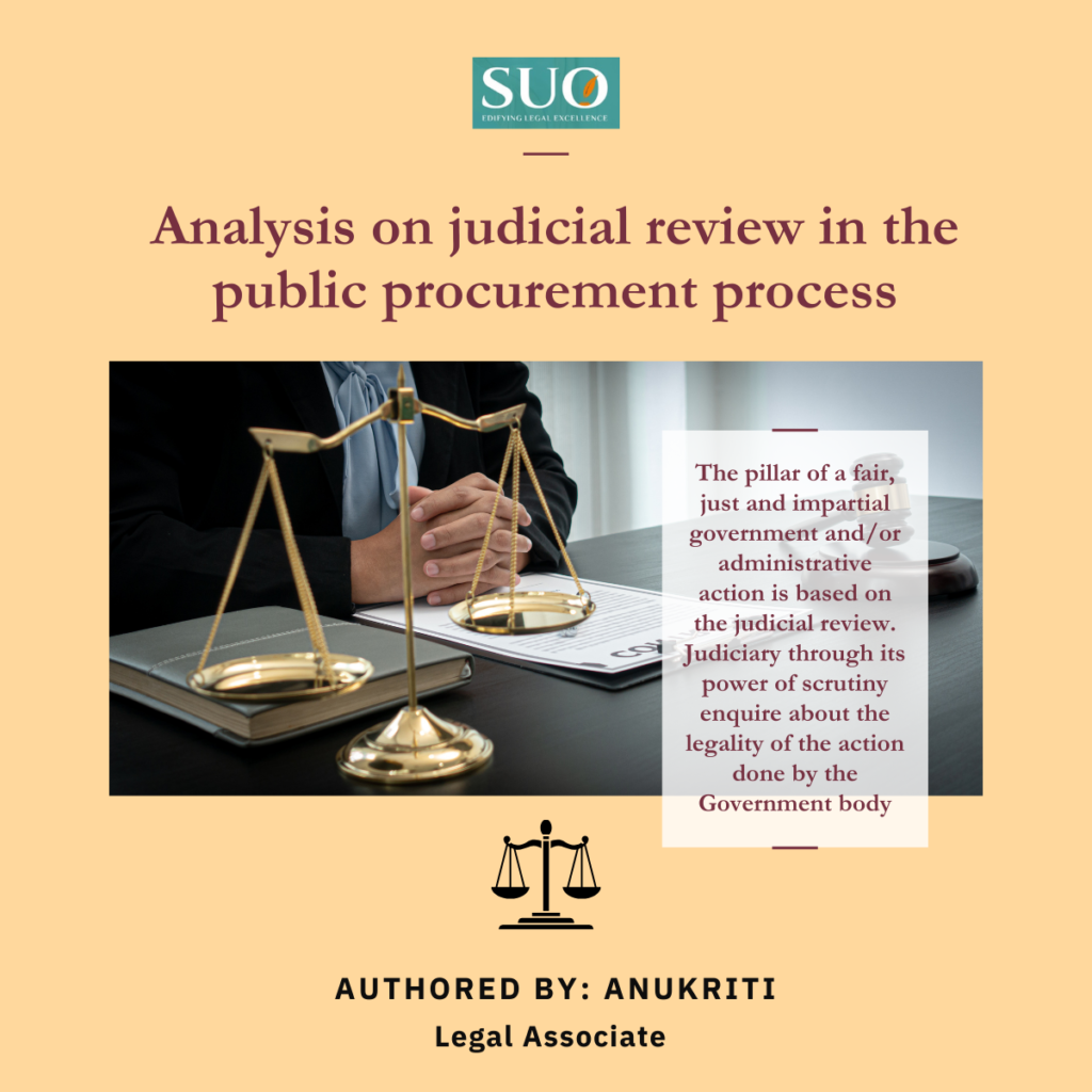 Analysis on judicial review in the public procurement process